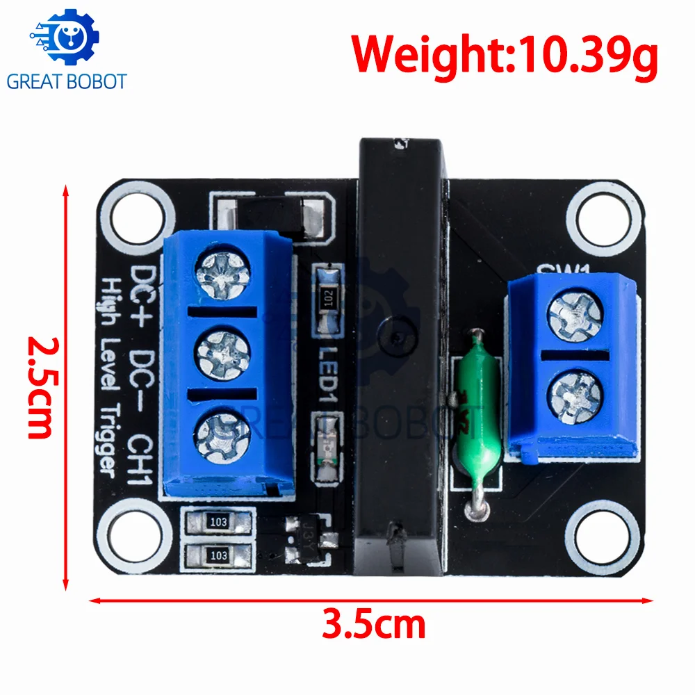 For Arduino-Compatible 1-8 Channel SSR Module (BS) - 5V High/Low Trigger 250V 2A for Industrial Control