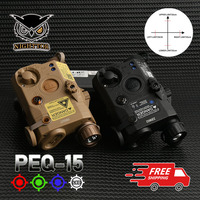 WADSN Tactical Airsoft AN/PEQ 15 PEQ15 LA5C Red Dot Green Blue Laser Indicator IR Fill Light Surefir SF M300A M600C Flashlight
