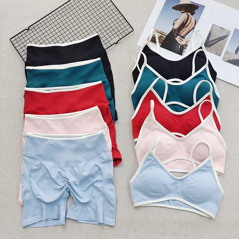 Color Blo Sports Bra And orts Women's Yoga Set Running Fitn Pants Breathable Ultra Elastic Nylon orts Length