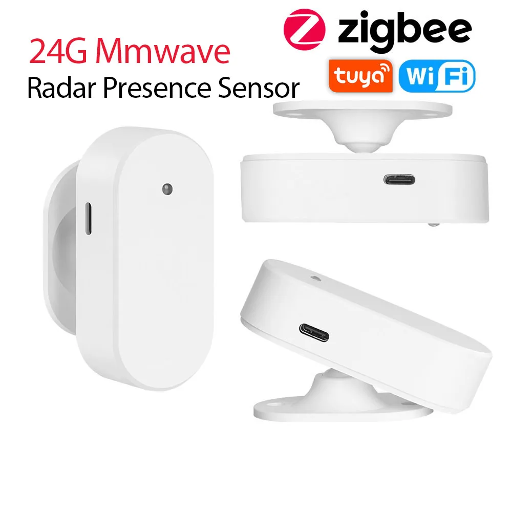 Tuya Wifi ZigBee Mensch Präsenz Detektor 5,8g/24g Radar Entfernungs erkennung Smart Human Body Pir Sensor Unterstützung Heim assistent