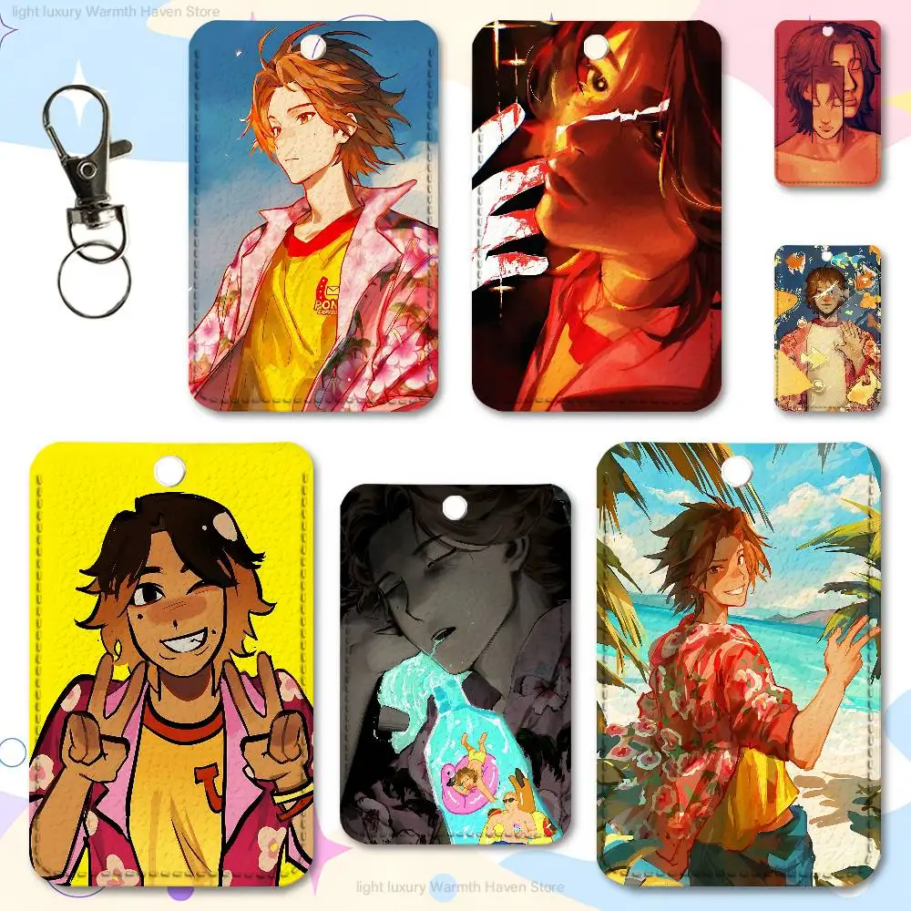 

M-Mouthwashing Daisuke Cute Cartoon Card Keychain Anime Fashion Pendant Bag ID Door Card Case Bus Card