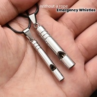 2pcs Titanium Alloy Emergency Whistles - Loud, Durable Survival Gear for Outdoor Hiking, Camping & Adventure Sports
