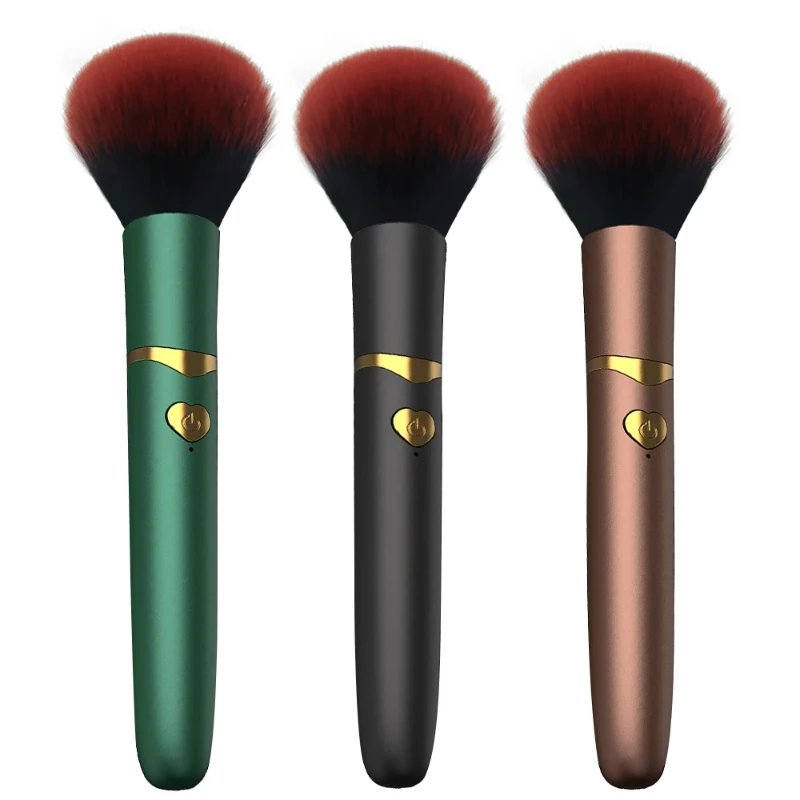 振動メイクブラシマッサージャー強力衝撃女性オーガズムクリトリス刺激装置7スピードAVワンドバイブレーター大人のおもちゃ女性用