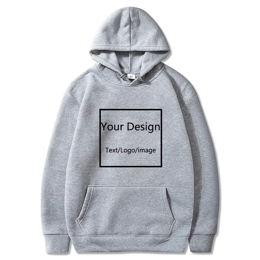 Your OWN Design Logo/Picture Custom Men Women DIY Hoodies Sweatshirt Casual Hoody Clothing 13 Color Loose Fashion New 2021