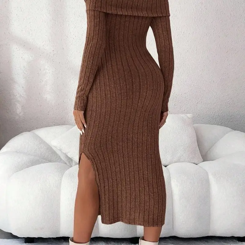 Loose Fit Design Maternity Off Shoulder Dress Comfortable Wear Wrinkle Resistant for Daily Activity During Pregnancy A2UB