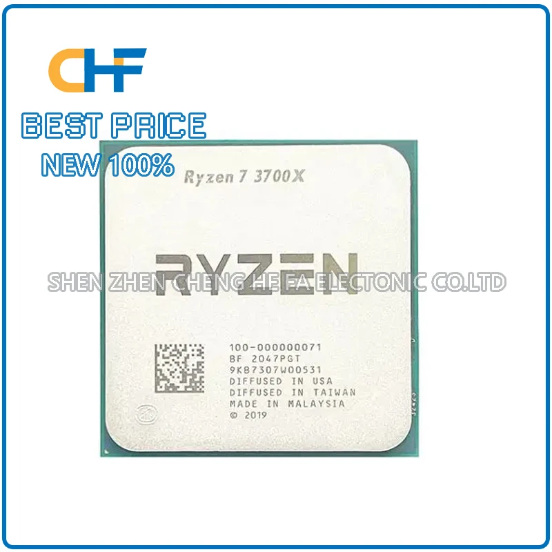 Ryzen 7 3700X R7 3700X 3.6 GHz Eight-Core Sixteen-Thread CPU Processor 65W 7NM L3=32M 100-000000071 Socket AM4