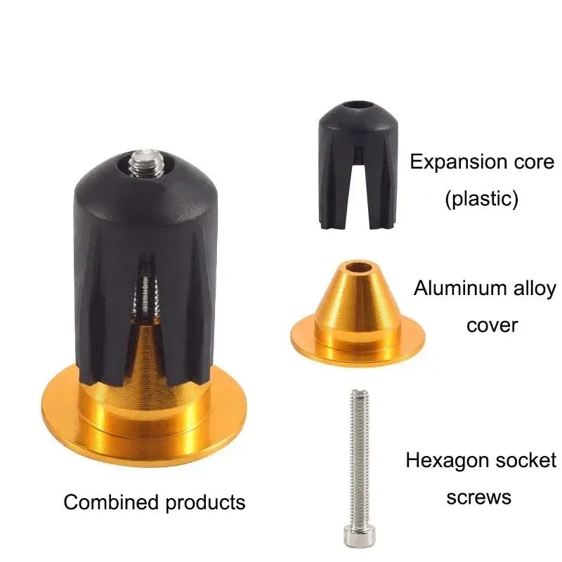 1 Pair MTB Road Bike Handlebar End Plugs Aluminum Alloy Handle Bar End Cap BMX Bike Grip Multi-color Cover Bicycle Accessor