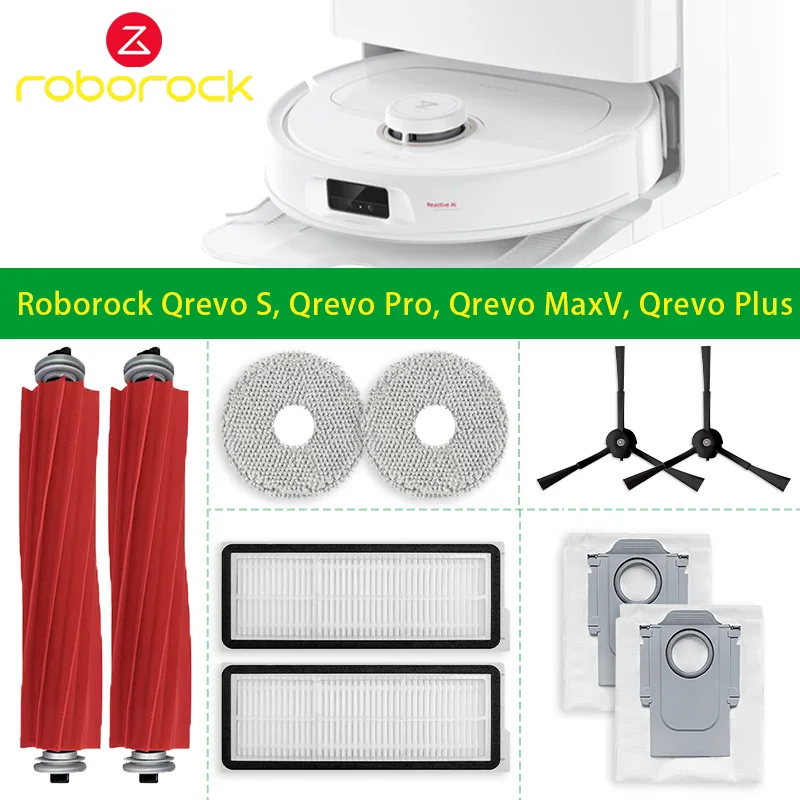 Roborock Qrevo Pro / Qrevo MaxV / Qrevo S / Qrevo Plus Parts Accessories Main Side Brush Filter Mop Dust Bag