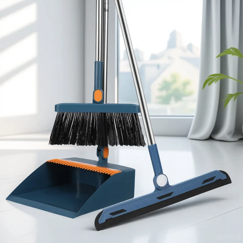 

1Set Folding Broom Dustpan Set Space Saving Compact Design Effective Cleaning Home Essentials Indoor Outdoor Use