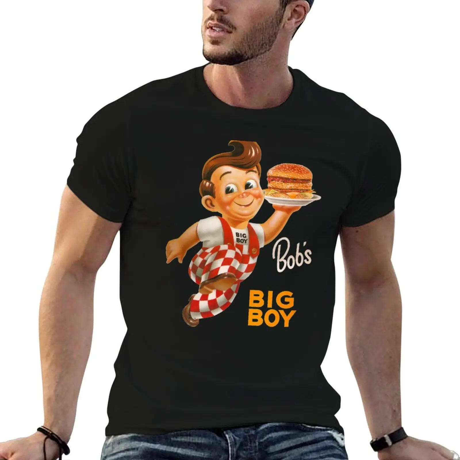 

for T-Shirt 100% BIG BURGER BOB_S BOY shirts anime cotton tshirt t man