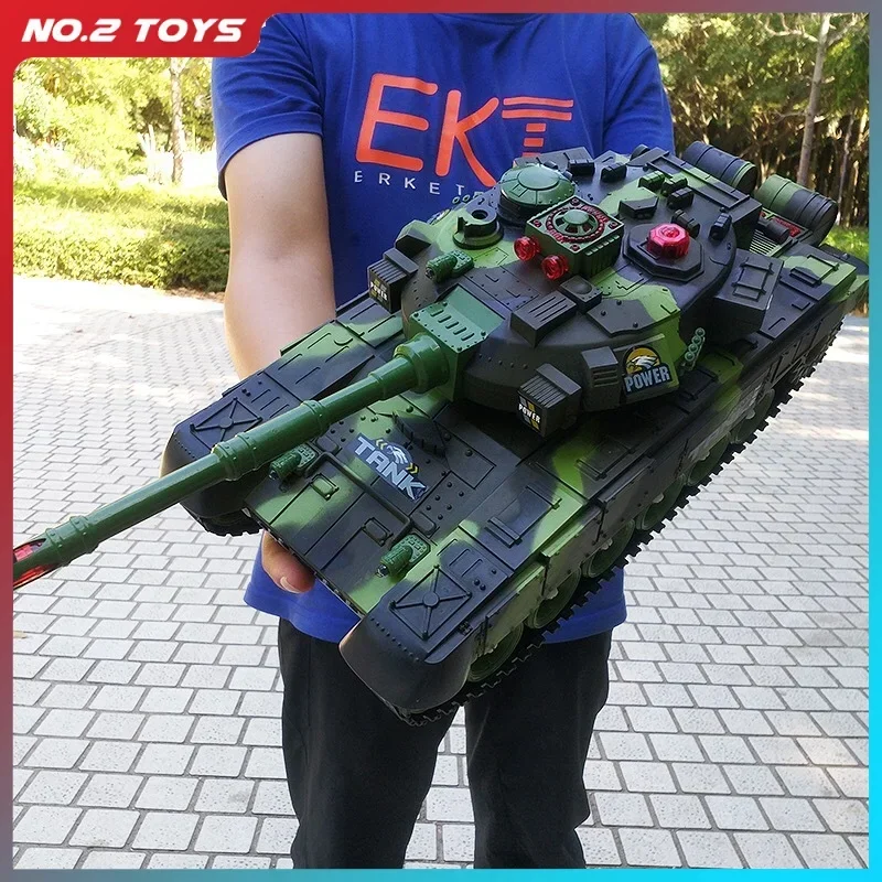 44CM 33CM 2,4G RC Kettenpanzer Geländewagen Fernbedienung Tank Drehbarer Turm Kampfstartpanzer Junge Spielzeug Kindergeschenke