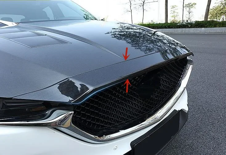 For Mazda CX-5 2017-2021 ABS Chrome Engine cover Decorative strip Grille Upper trim Protection decoration car styling