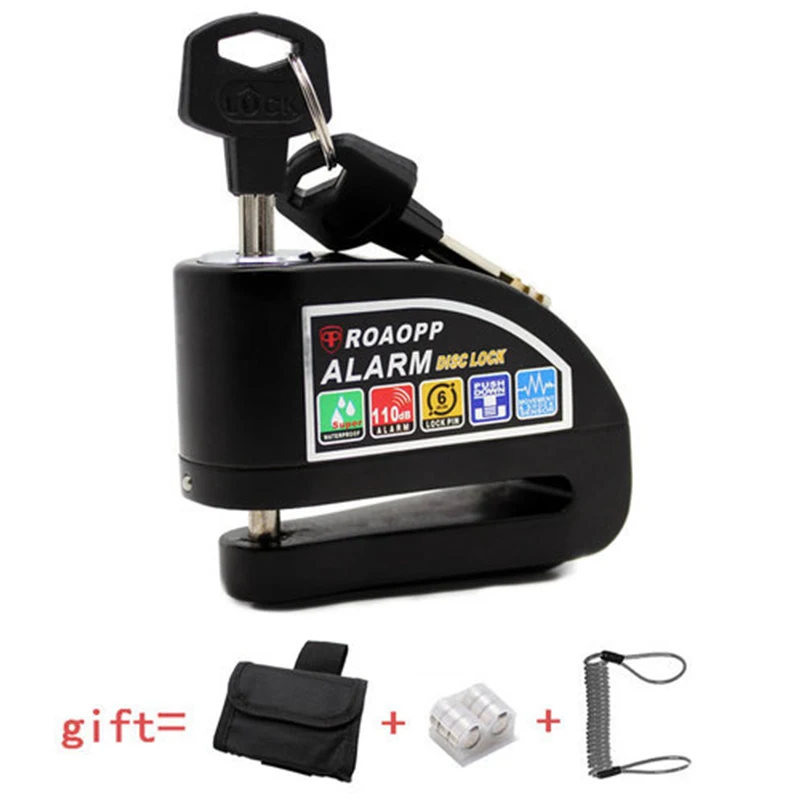 

New Motorcycle Alarm Lock Anti-theft Wheel Disc Brake Security Safety Siren Lock For Suzuki BMW Kawasaki