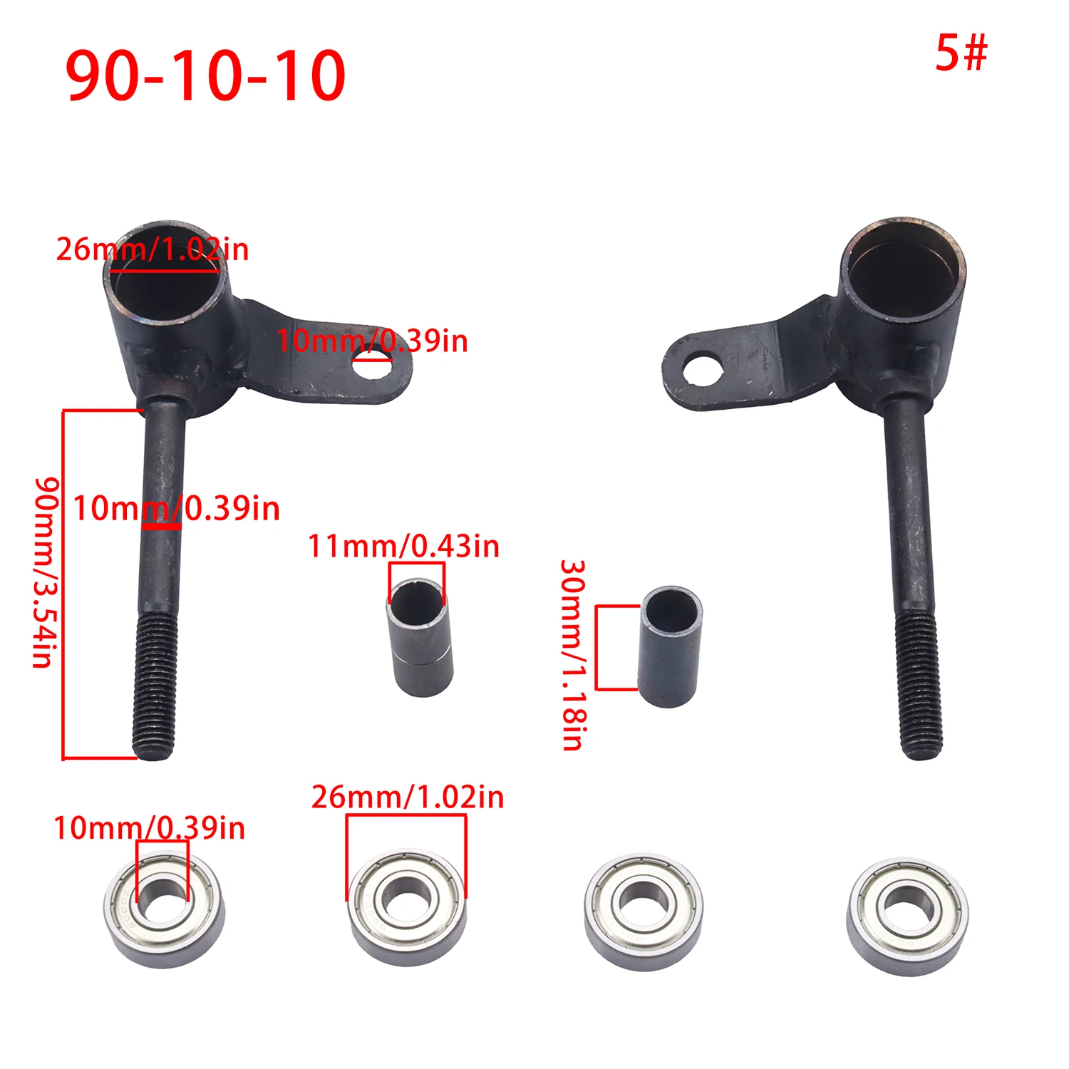 Knuckle Kemudi Depan 10MM 12MM Kompatibel dengan Aksesoris Pengganti untuk Go Kart Listrik Roda Empat dan Beach Buggy