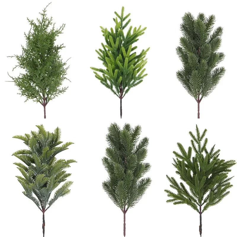 Artificial simulation of pine needles for home decoration, Christmas pine and cypress bundles, Christmas atmosphere decoration