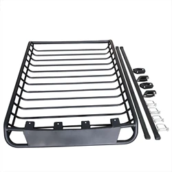 High Quality Iron Steel Universal Roof Rack Luggage Rack Carrier Basket Roof Basket with Crossbar