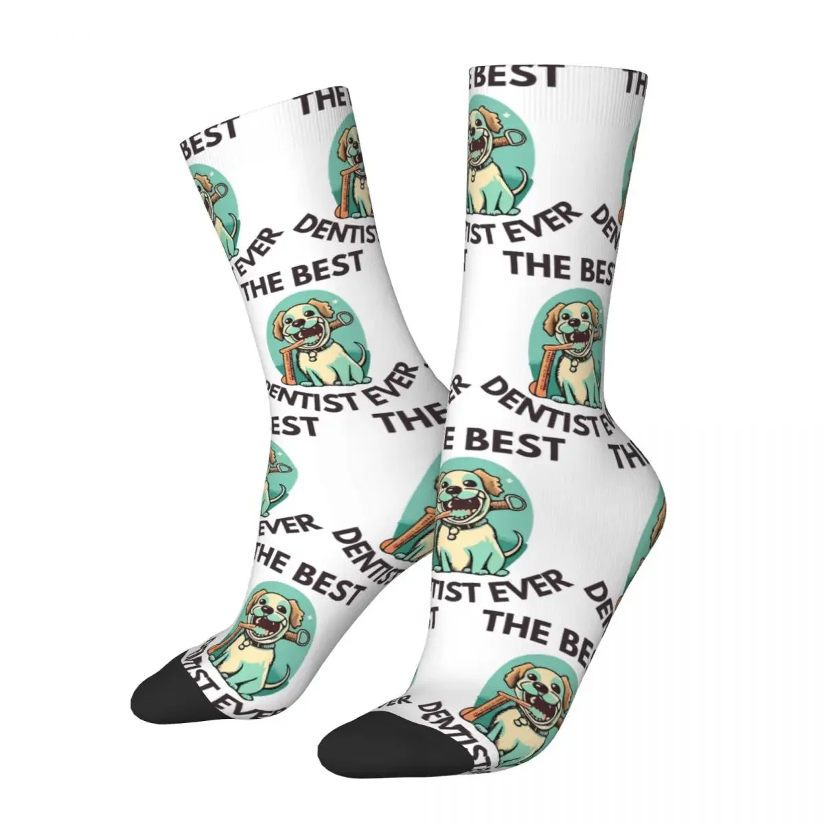 Chaussettes longues absorbant la sueur pour hommes et femmes, bas toutes saisons, accessoires Harajuku, cadeaux pour hommes et femmes, le meilleur dentiste jamais