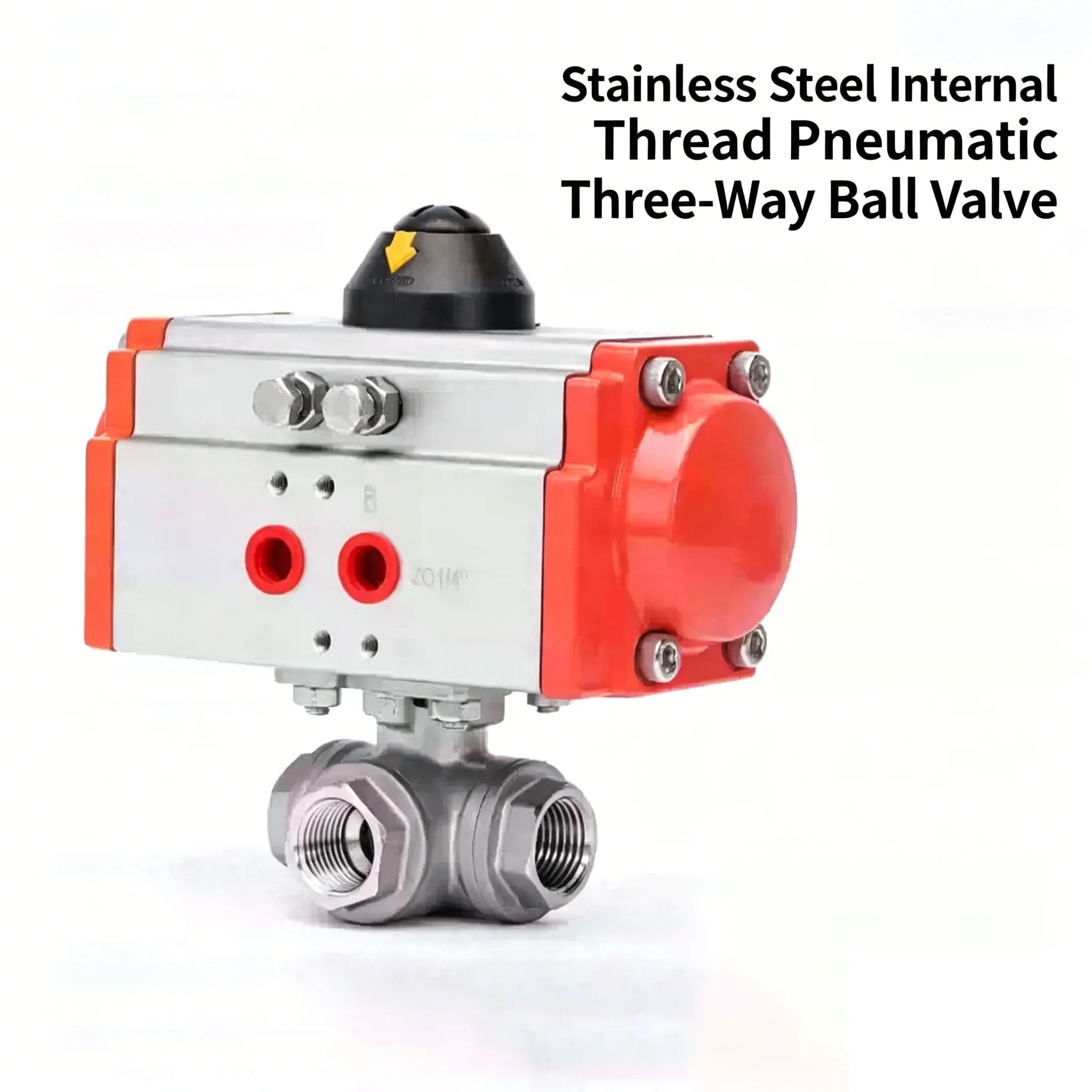3 Way Valve Ball Valve Pneumatic Stainless Steel Ball DN8 DN10 DN15 L Type and T Type