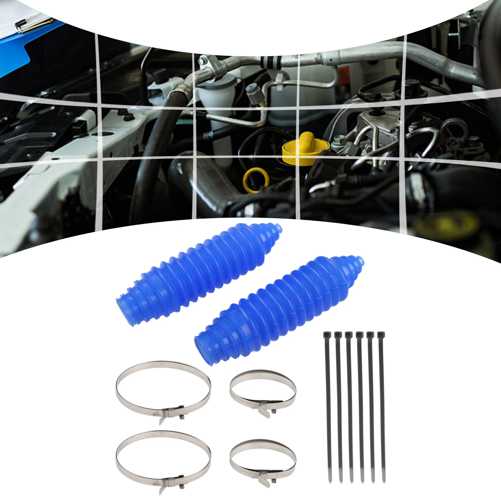 Clamps Gaiter Pinion Boot Rack Steering Boot Accessory Blue Kit Parts Rack And Pinion Steering Boot Replacement