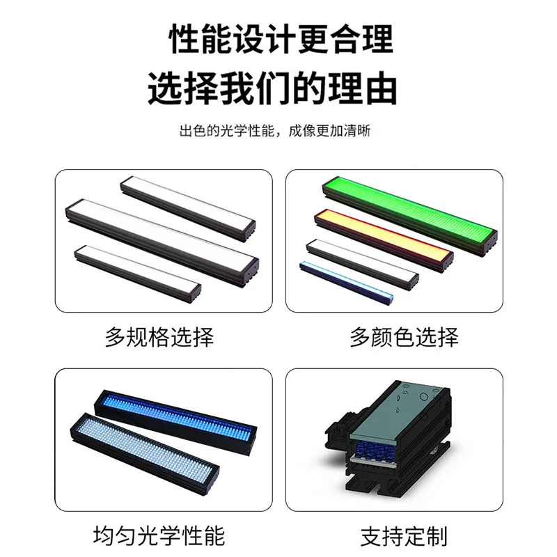 Visual Strip Light Source Industrial Machine Camera Defect Detection LED Wide 35 Series Combination High-brightness Rectangular