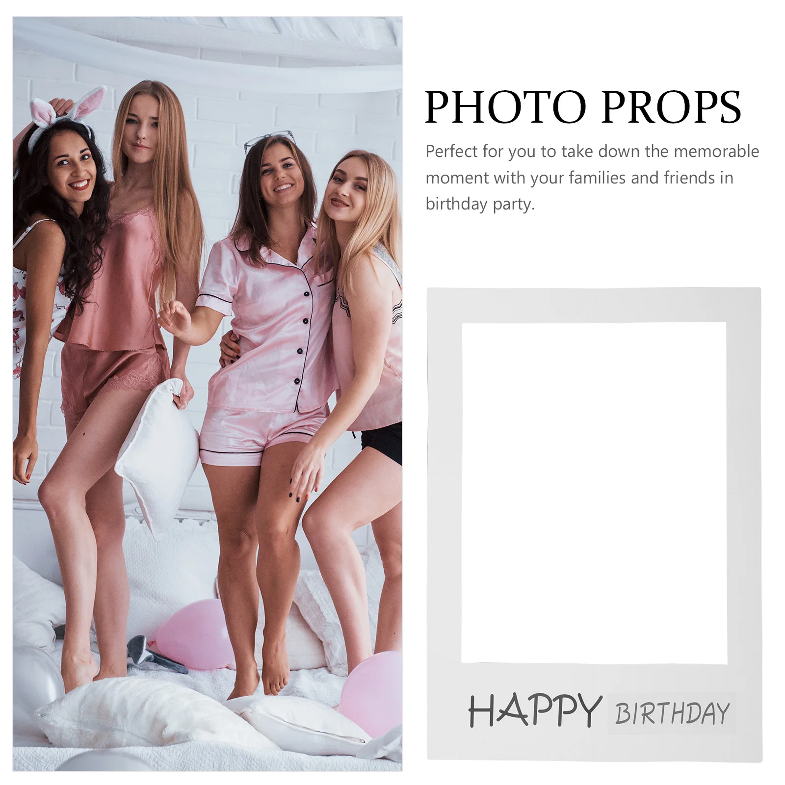 

DIY Happy Birthday Paper Picture Cutouts Photo Props Compact for Fun Photos Picture Cutouts Cutout Photo Props