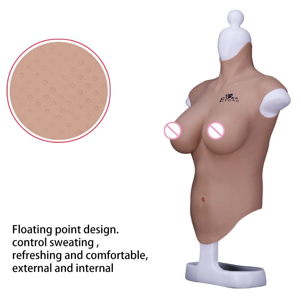 Eyung No Oil Half Body Silicone Breast Forms Crossdresser Realistic Fake Boobs Tits Enhancer Cosplay Fake Boobs Breastplat