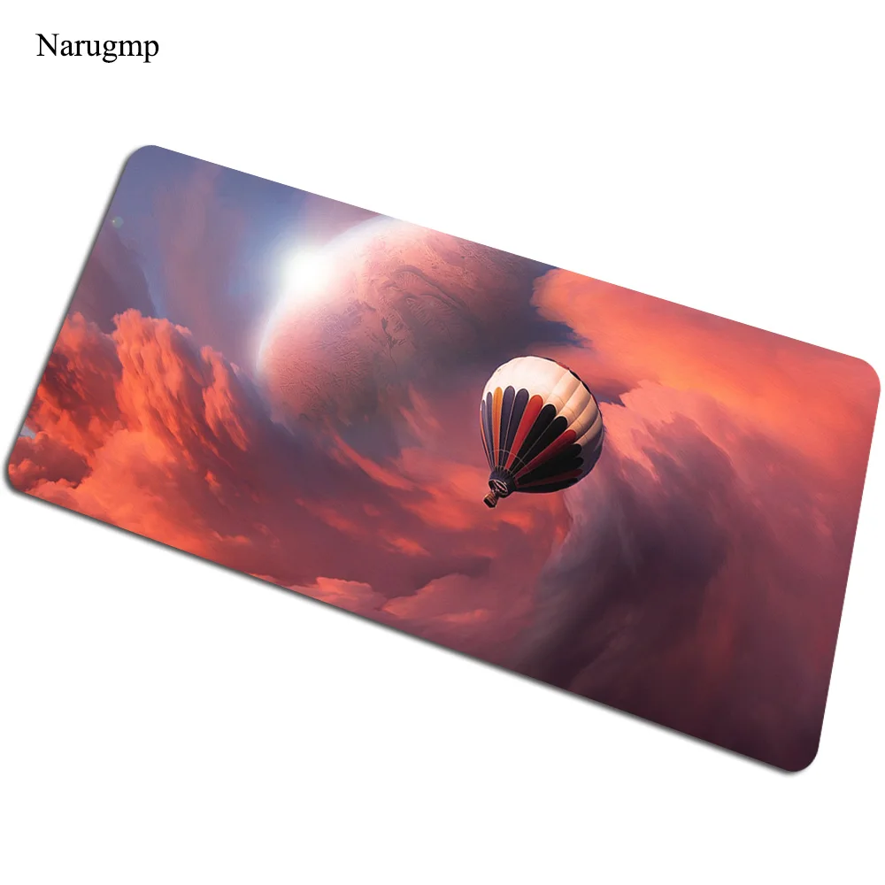 

Hot Air Balloon mouse pad Sunbeam Computer mat 800x400x3mm gaming mousepad Sunshine padmouse keyboard games pc gamer desk