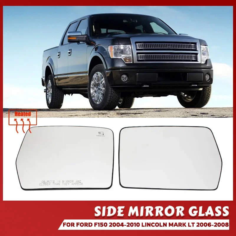 

Replacement Left & Right Rearview Heated Exterior Wide Angle Mirror Glass For Ford F-150 F150 2004-2010