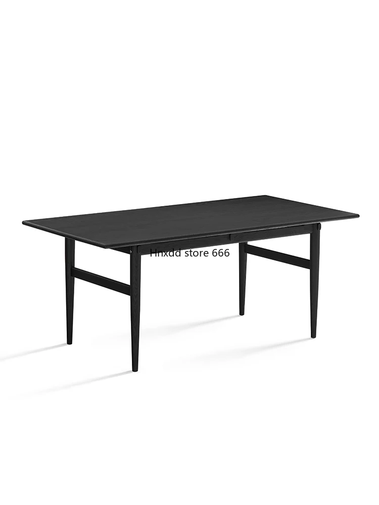 

Nordic modern minimalist black household square table