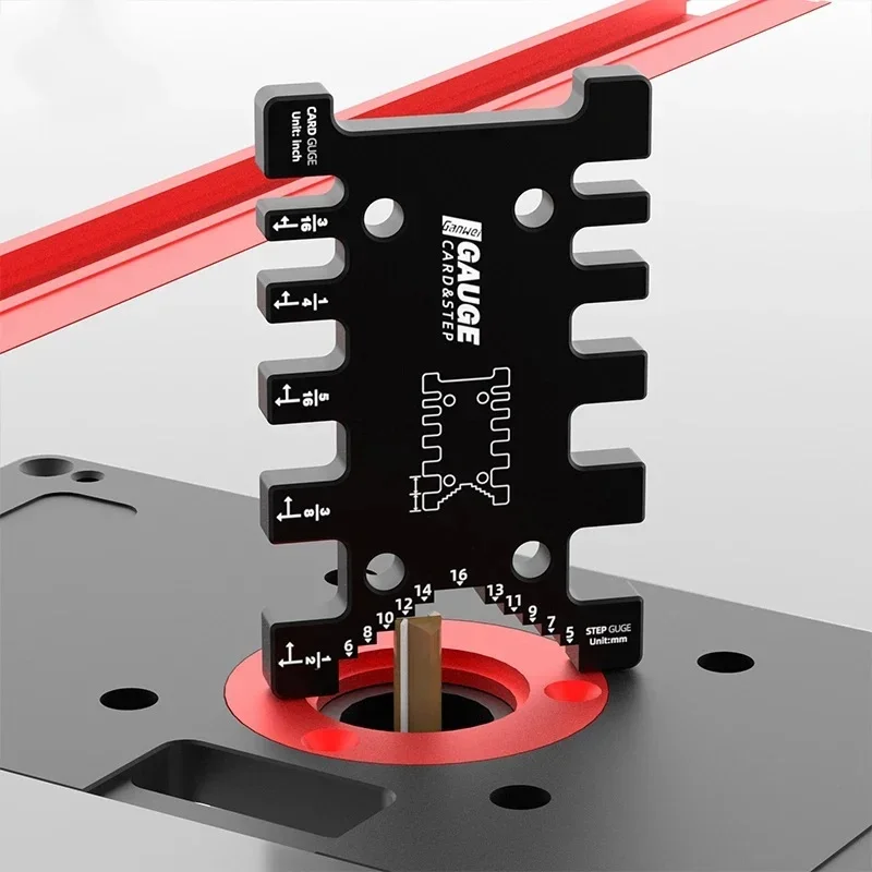 Aluminum Alloy Carpentry Inspection Tools Block Gauge Gauge DIY Woodworking Measurement Tool Tablesaw Depth Measuring Ruler