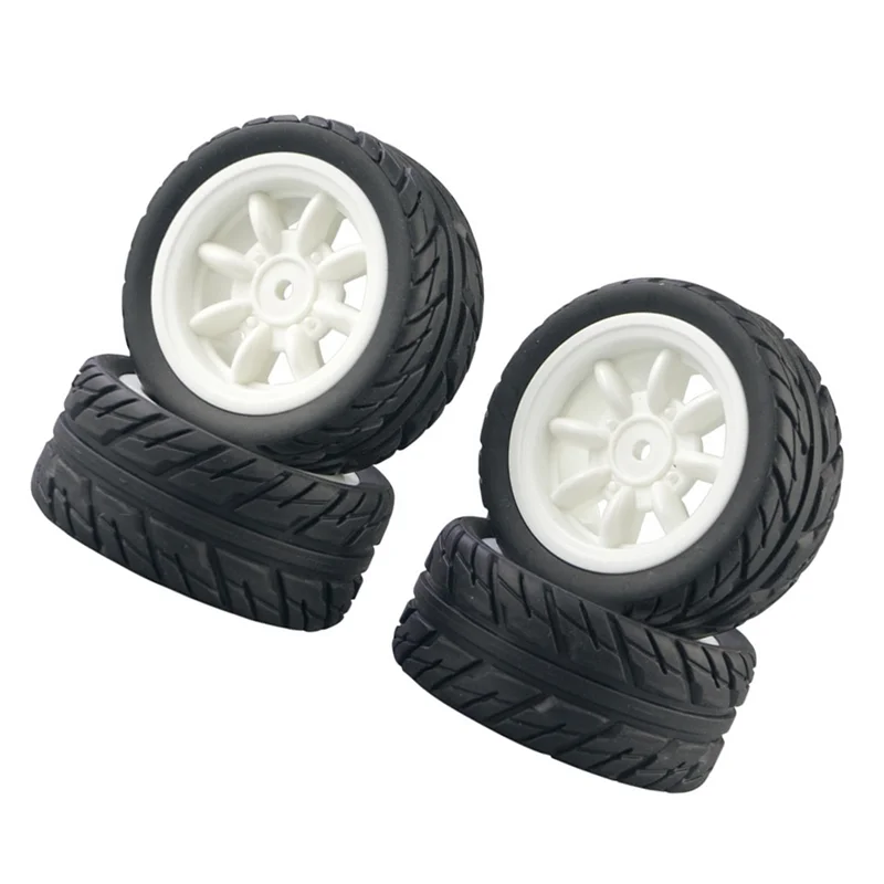 4Pcs Rubber Tire Tyre Wheel for SG1603 SG1604 SG1605 UDIRC UD1601 UD1602 UD1603 UD1604 1/16 RC Car Upgrade Parts,1