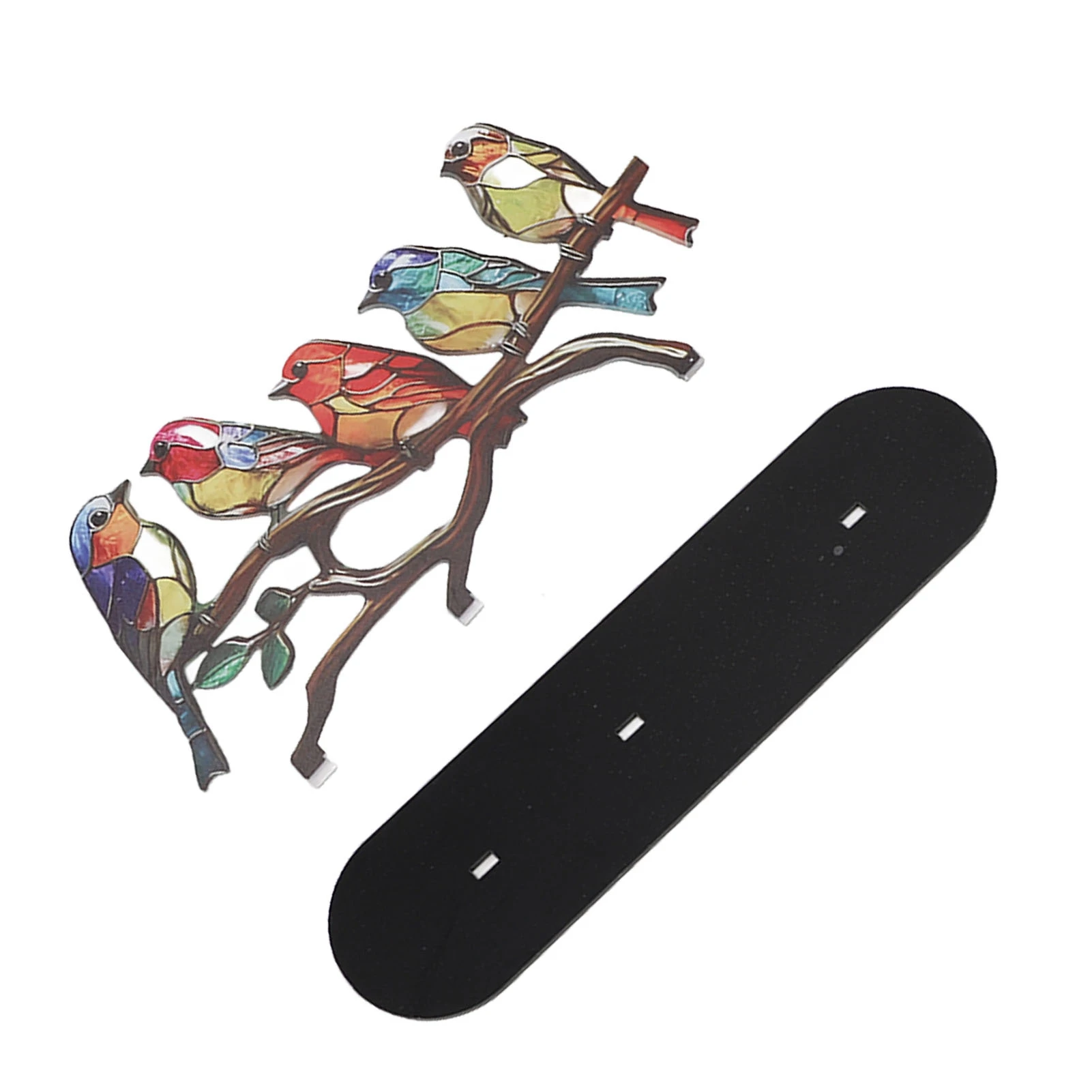 Colorful Appearance Acrylic Bird Figurines Vivid Flat European Style Decorative Bird Statues with Base Animal Statue Decoration
