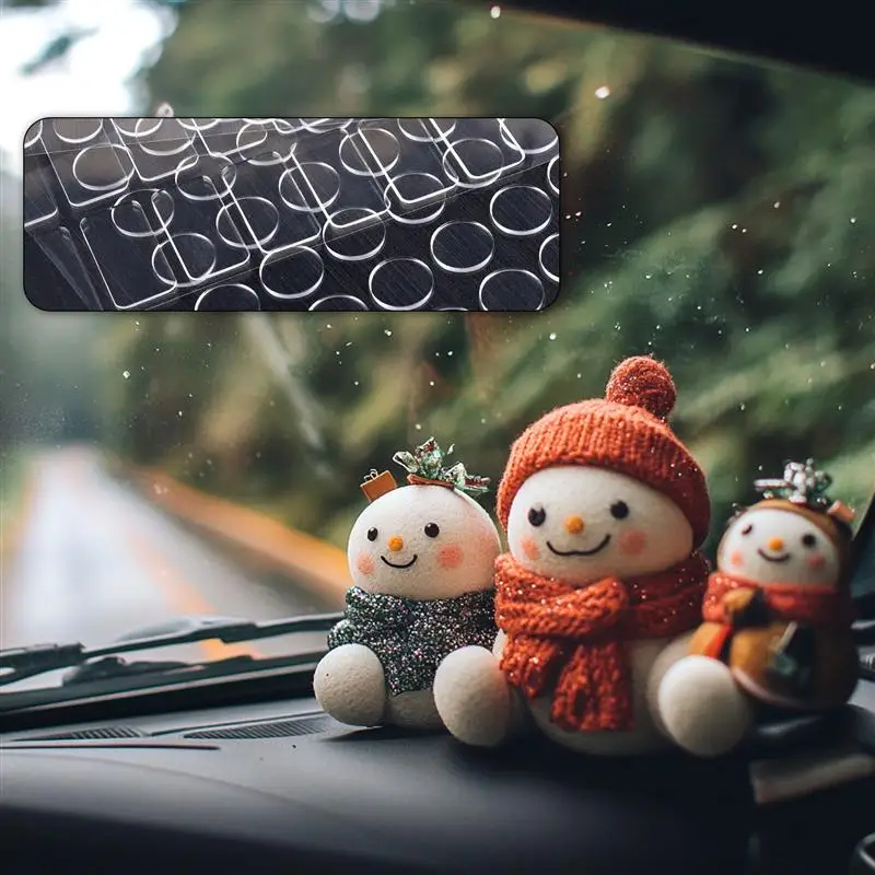 5 Blatt Nano-Gel-Matte, transparentes Klebeband, rund, spurlos, abnehmbar, klebrig, doppelseitiges Klebeband für Heimwerker, für feste Gegenstände