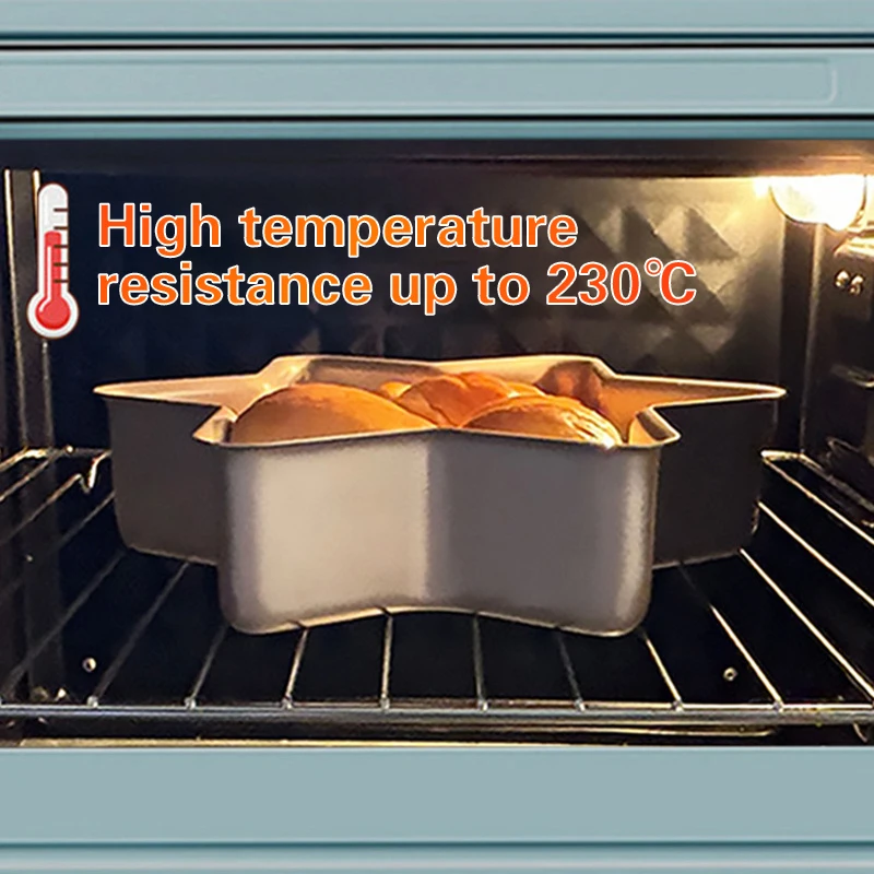 Champagne Gold Star Shaped Cake Pan Mold Baking Hexagonal 3D Nonstick Coated Baking Pan Bread Cheese Oven Pan Kitchen Tools