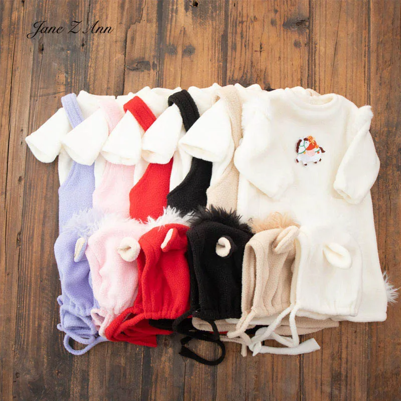 

Комплект для фотосессии новорожденных: вязаная шапочка-пони, комбинезон и кукла-пони, реквизит для фотосессии для мальчиков и девочек, 6 цветов