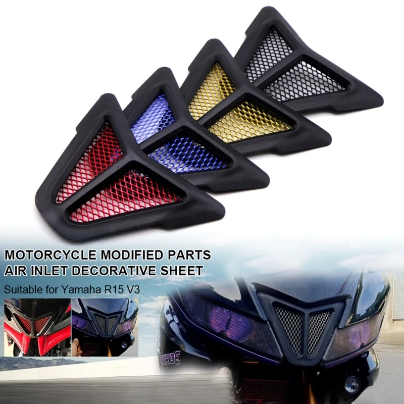 Motorcycle Front Headlight Headlamp Grille Guard Cover Protector Modification for R15 V3 2018-2020 40GF