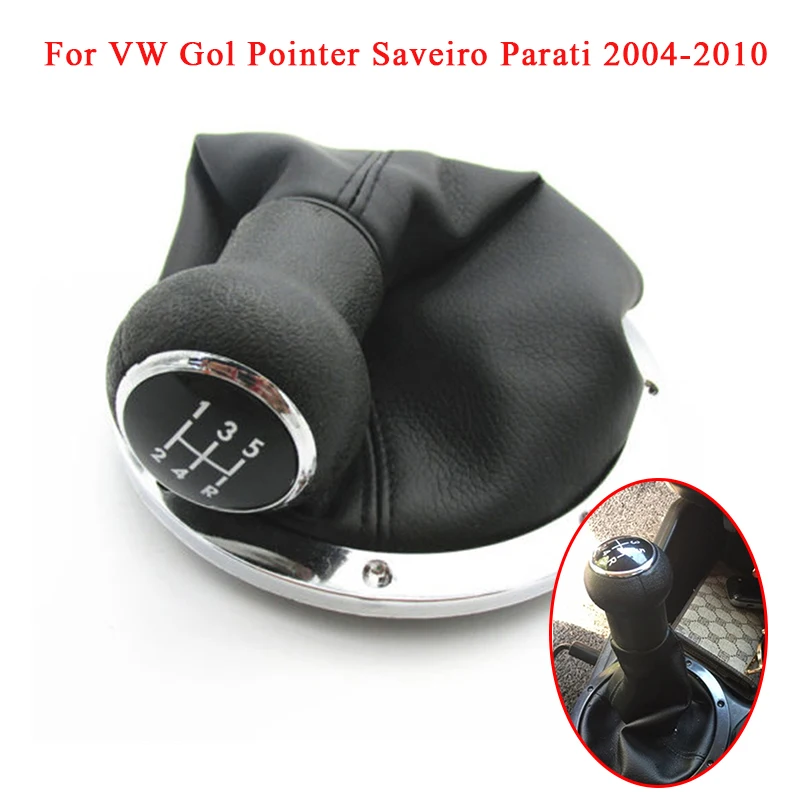 Car Gear Shift Knob Stick Pen Handball Lever Gaiter Boot Case For Volkswagen VW Gol Pointer Saveiro Parati 2004 2005 2006 2007