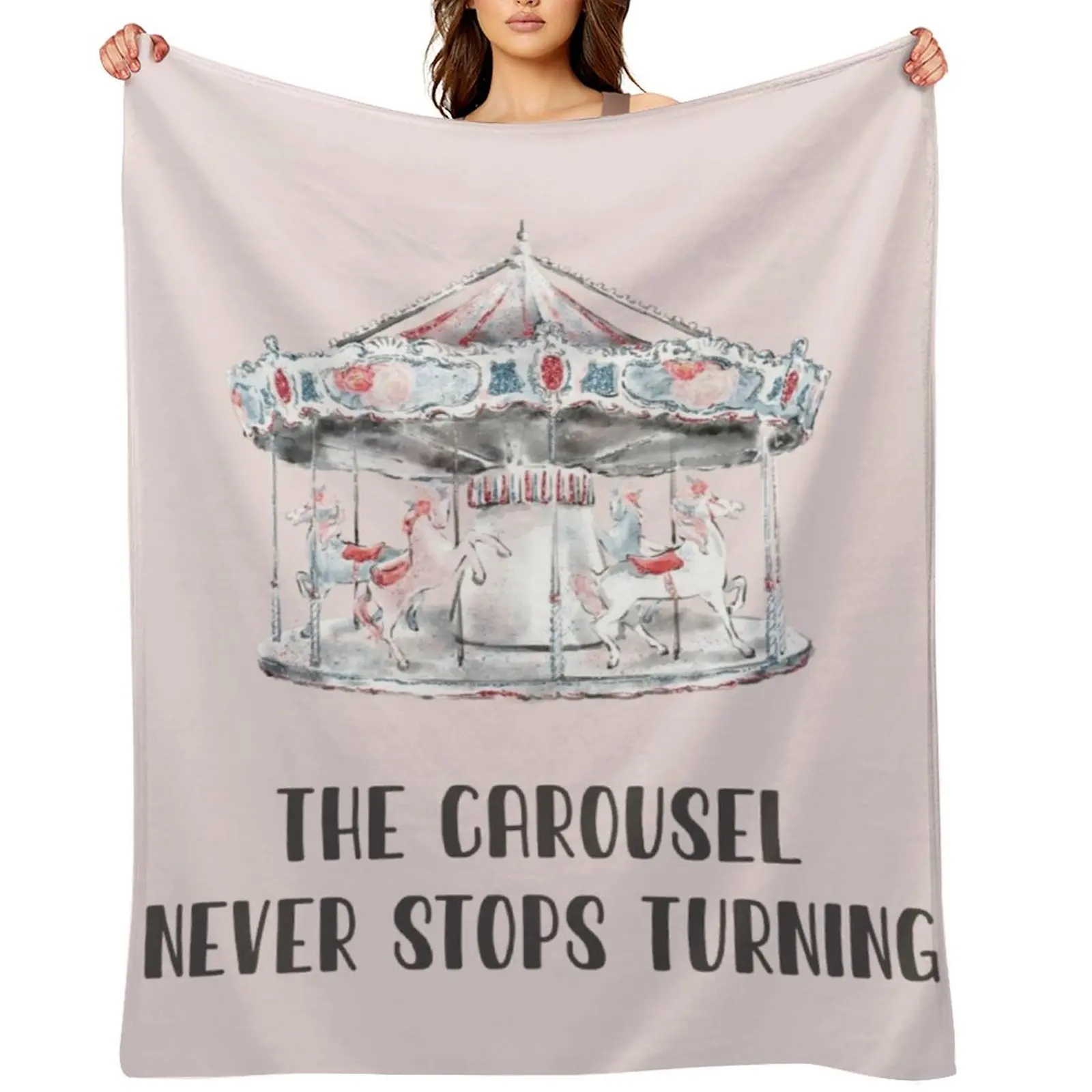 The carousel never stops turning Throw Blanket Weighted Beautifuls Luxury Thicken Loose Extra Large Throw Nap Blankets