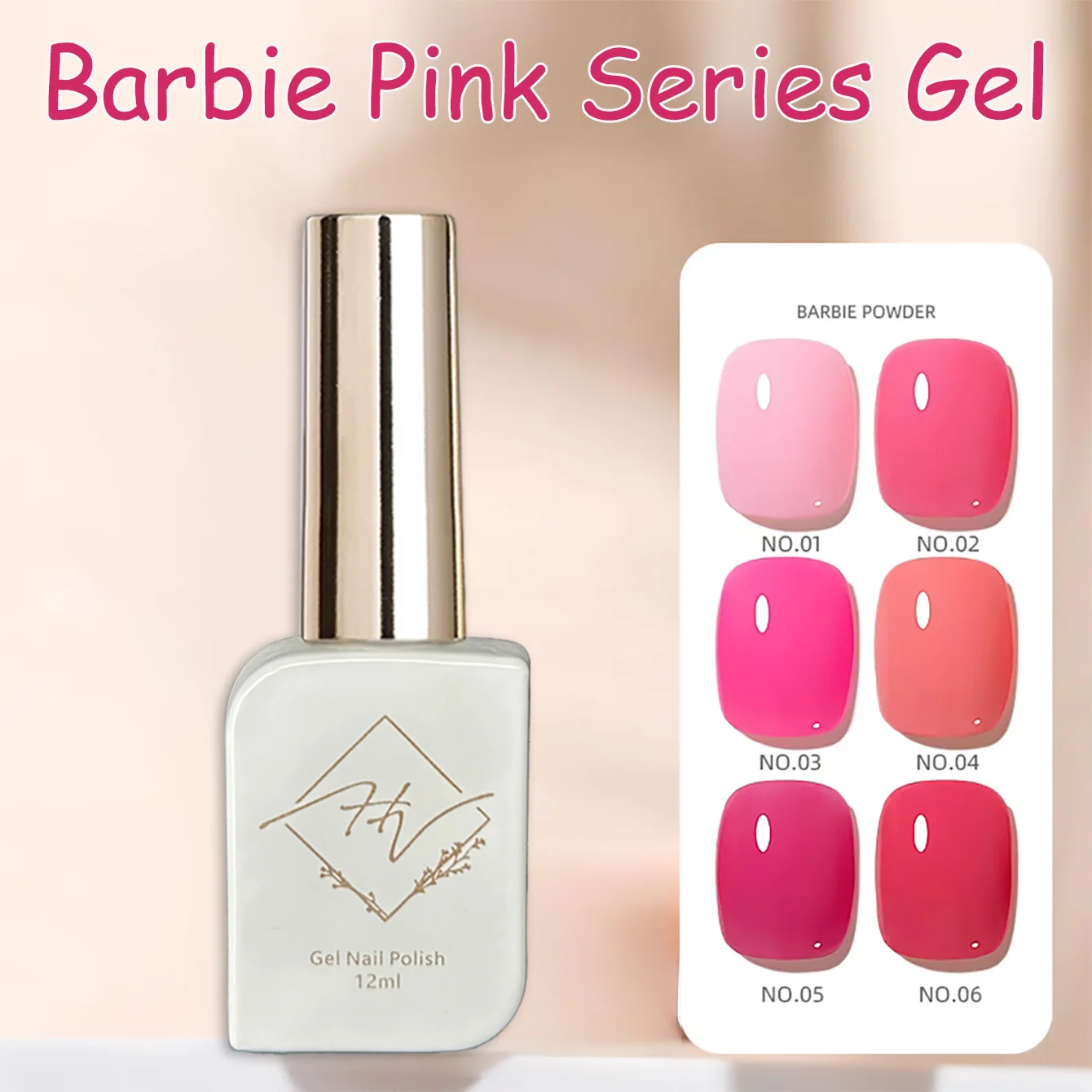 ZH1PCS Summer Hot Selling Pink Rose Gel Nail Polish Fashion Popular Whitening Phototherapeutic Gel Nail Art Nail Supplies