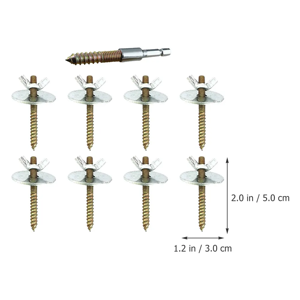 1Set Bird Cage Retaining Screws with Nuts Gaskets Heavy Duty Metal Bird Perch Fixing Kit for Parrot Cage Springboard Mounting