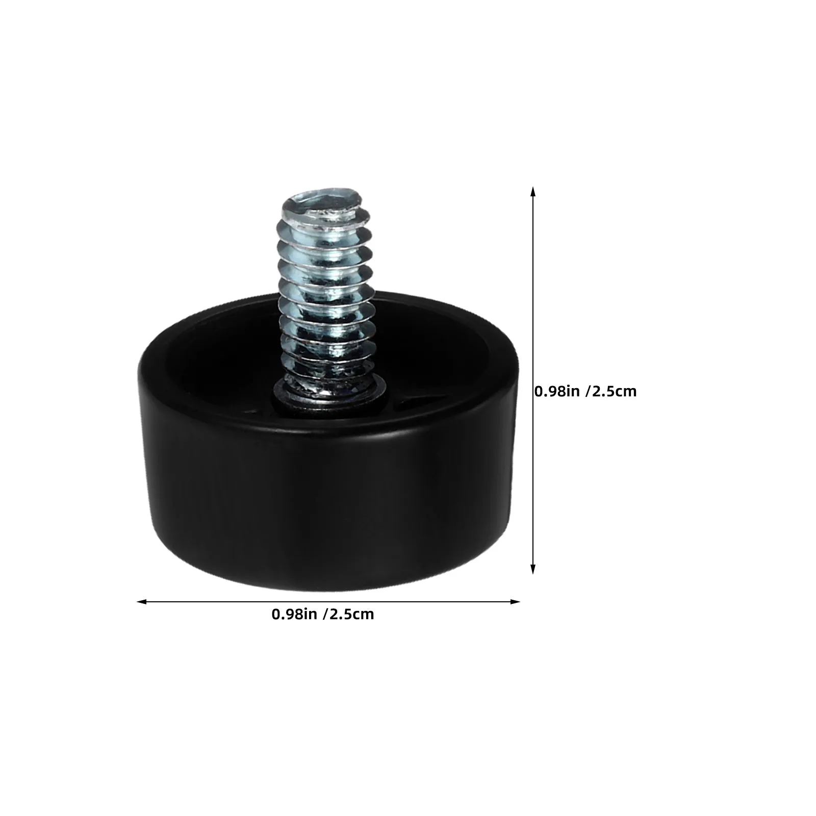 6Pcs Curtain Rod End Caps Black Screw on Finials Classic Cylinder Design Decorative Replacement for Drapery Poles Living Room