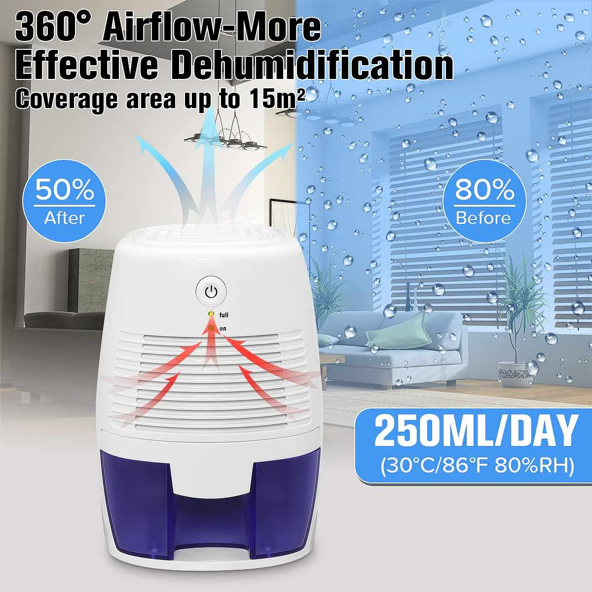 Portable Home Air Dryer Semiconductor Dehumidifier Desiccant Moisture Absorber Deshumidificador Cabinets Air Dehumidifier