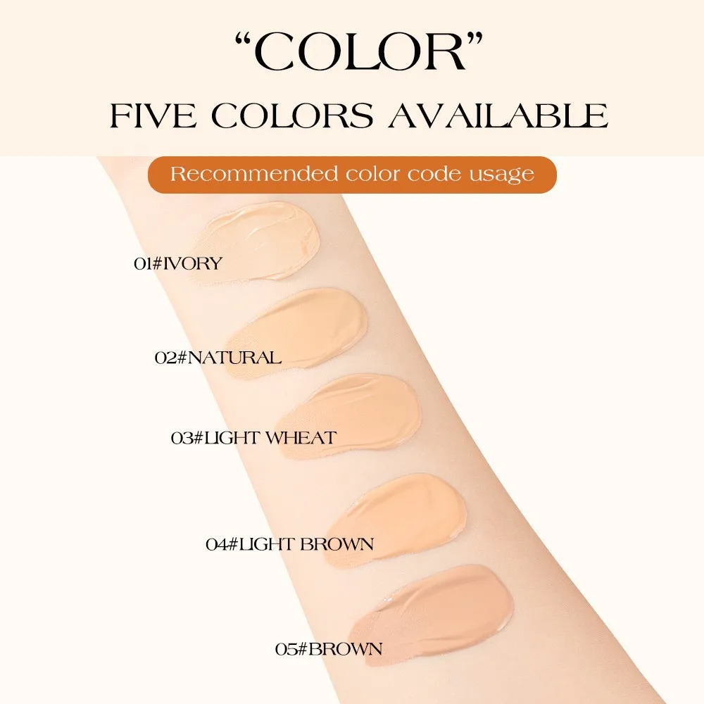 Liquid Foundation Naturally Covers Flaws Without Sticking Powder, Plain Face Cream, Transparent Foundation, Conceals Blemishes