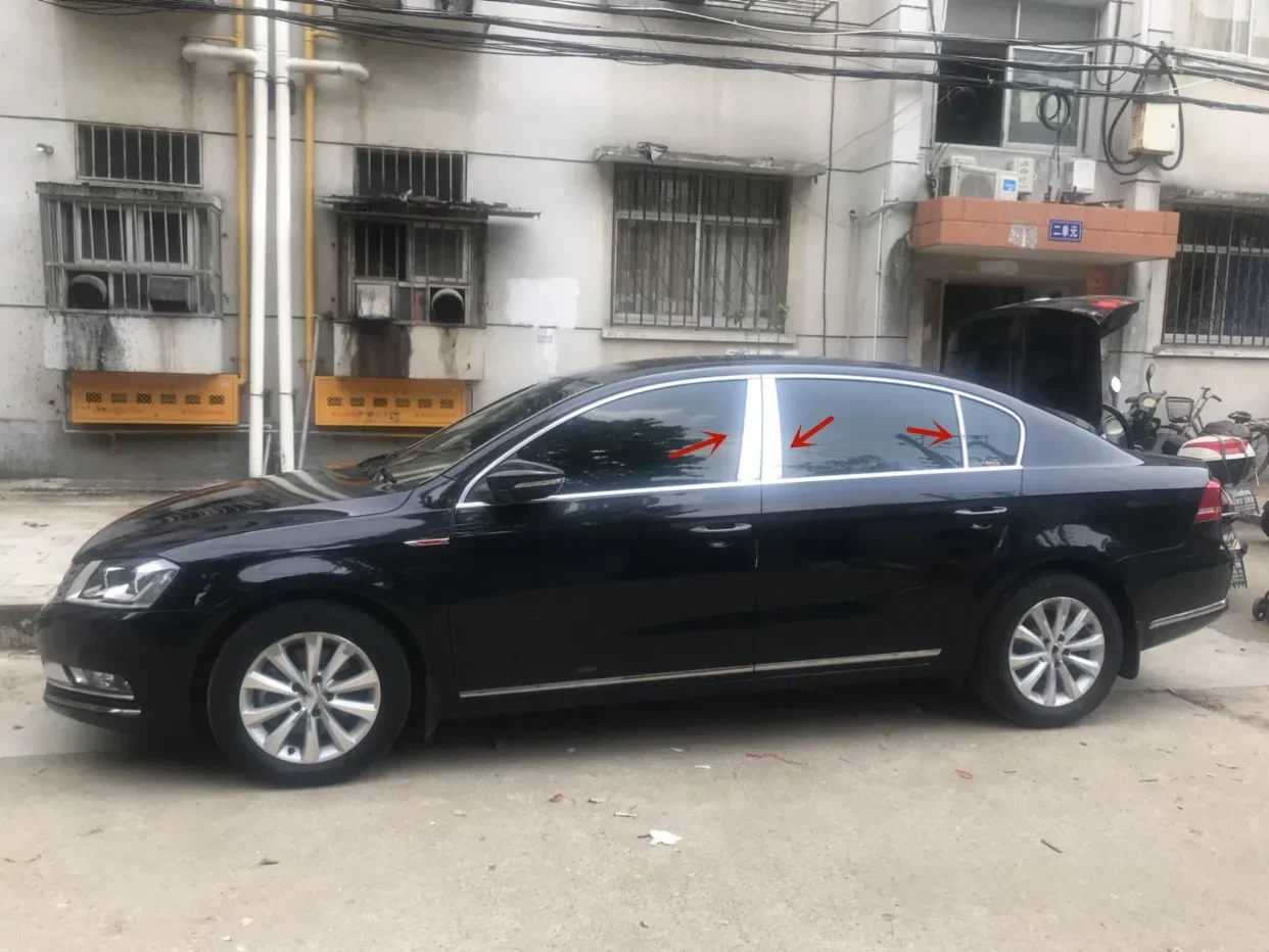 

Для Volkswagen Passat B7 B8 2007-2019 нержавеющая сталь, декоративная полоса для окон автомобиля, защита от царапин, автомобильные аксессуары