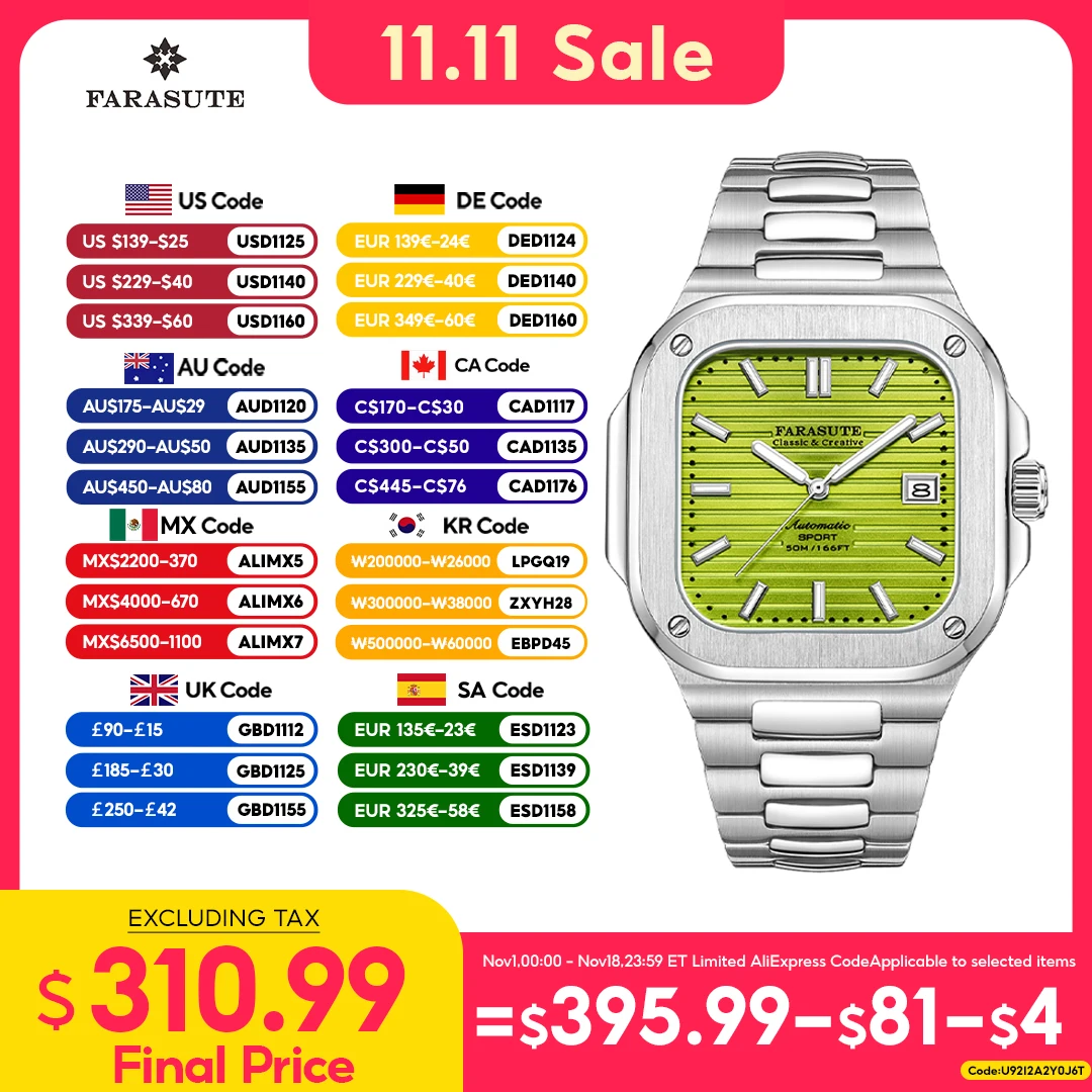 FARASUTE Automatic Mechanical Luxury Men's Watch Miyota9019 Movement Ultrathin 8.9mm Luminous 5ATM Waterproof Wristwatches Male