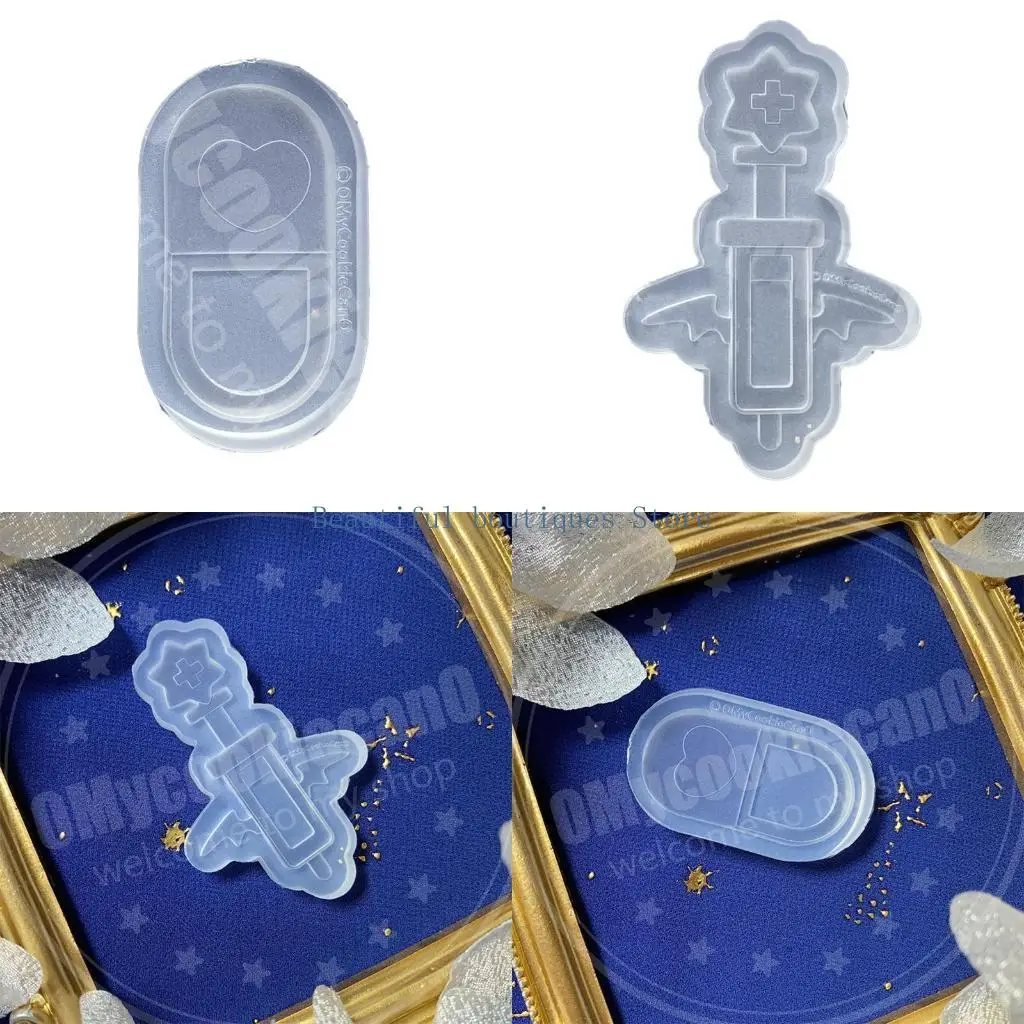 

U4LF милый мини -смешная силиконовая плесень формы дьявола в форме смолы с плесенью серии шприцев формируют эпоксидные литья для