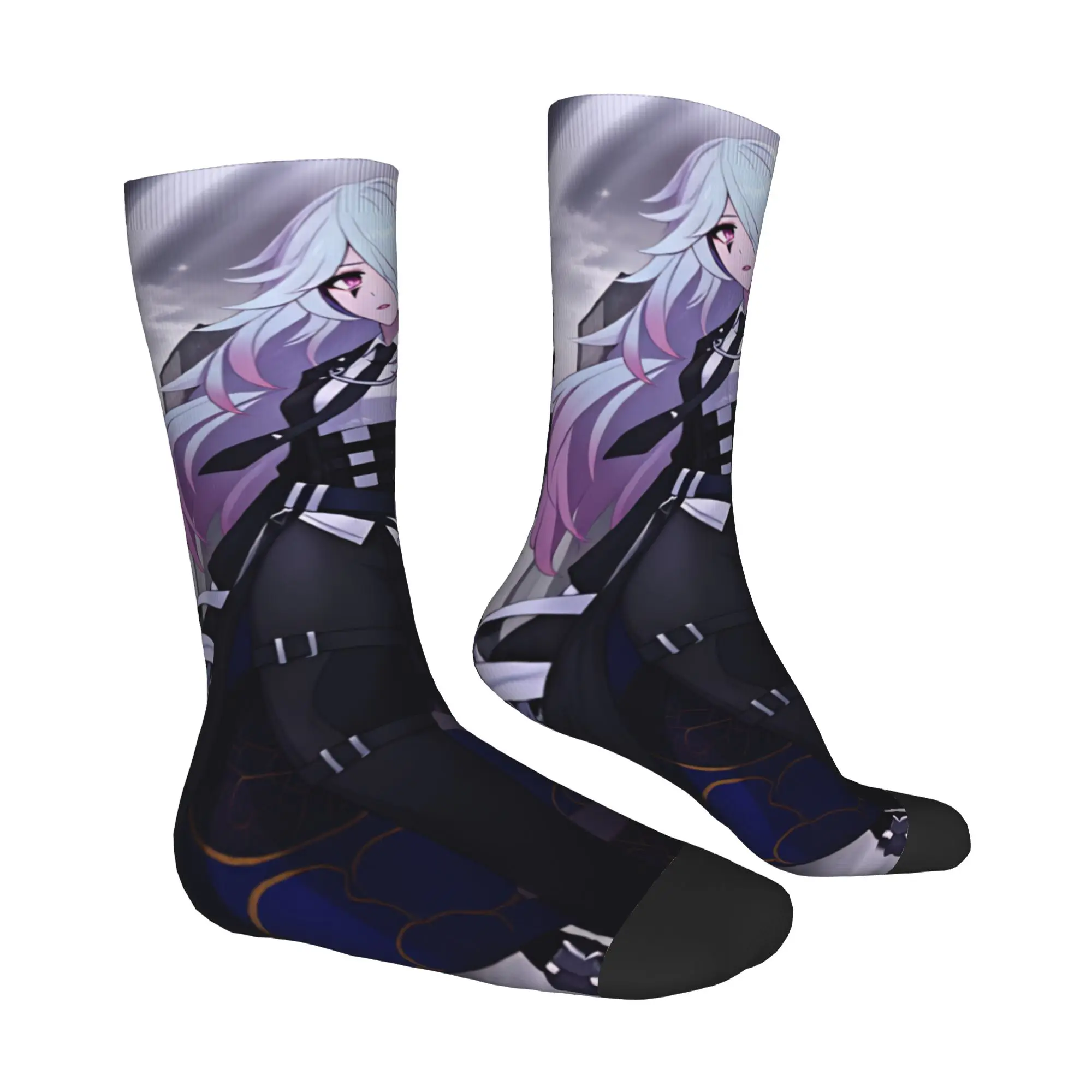 Cute Men's E-Eternal R-Return Anime Dress Socks Unisex Warm Breathbale 3D Printing Game Crew Socks