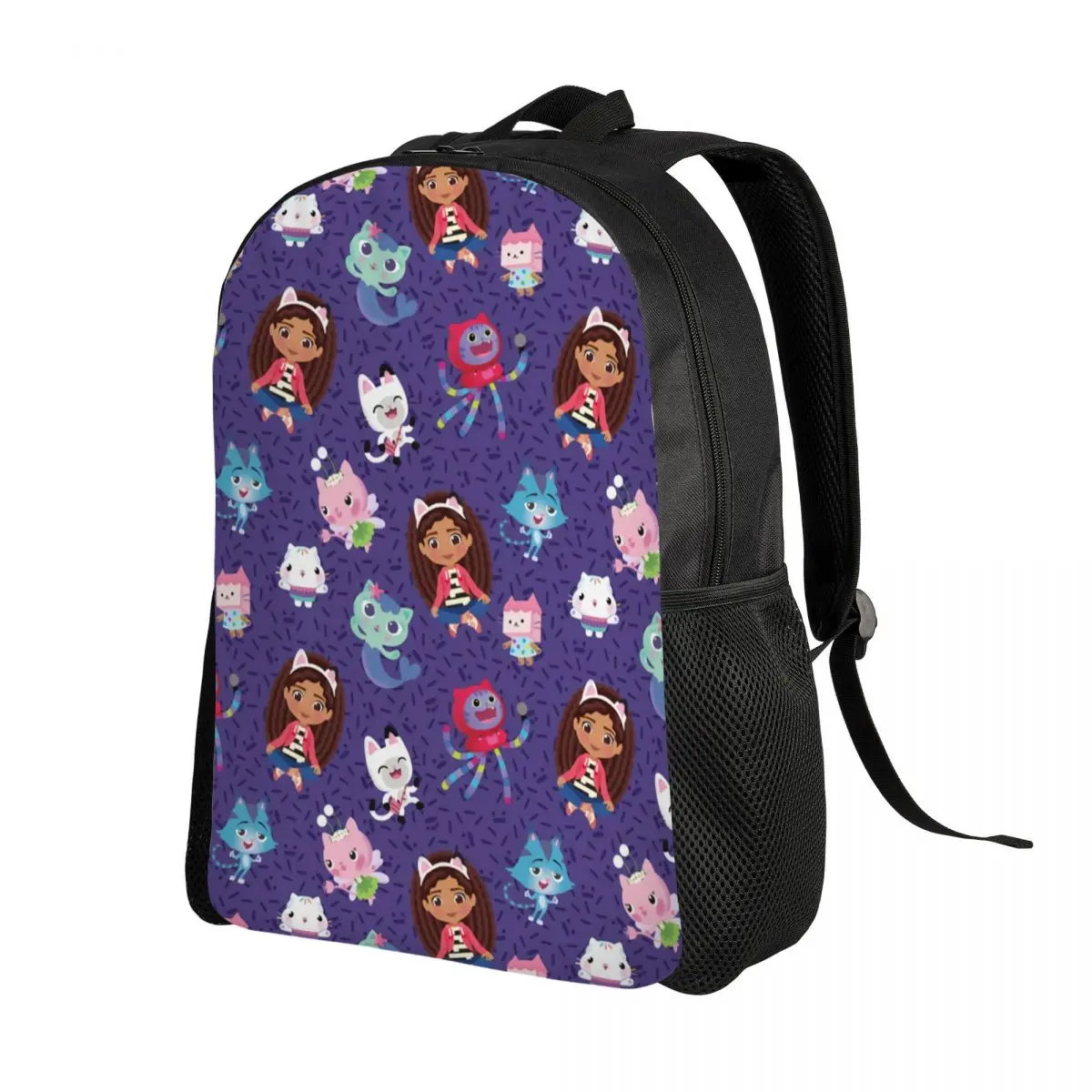 Gabby e Amigos Mochila Padrão para Homens e Mulheres, Escola, Estudante Universitário Bookbag, Fits 15 "Laptop Bags, Custom