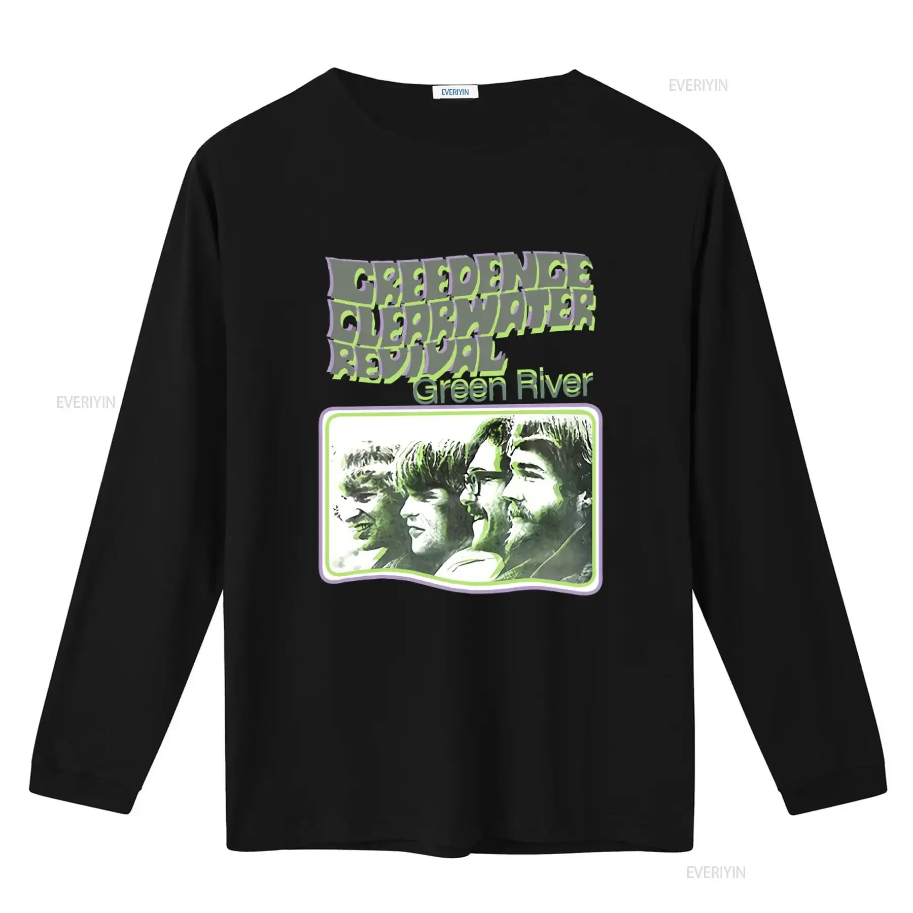Creedence Clearwater Revival Ccr Rock Band Tour Concert T Shirt For  vintage Washed Soft homme Versatile Unisex Breathable