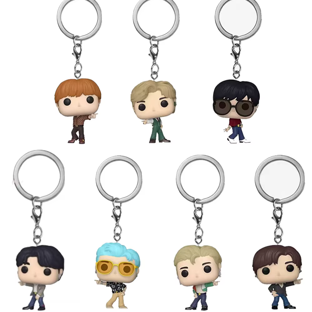 

Keychain Toy Men's Team RM SUGA JUNG KOOK JIMIN Jin V J-HOPE Pocket Keychain Vinyl Figure Collection Toys